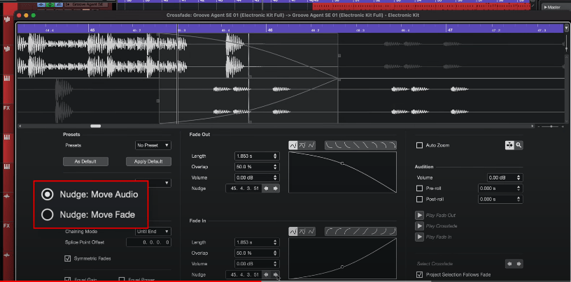 cubase 12 crossfades