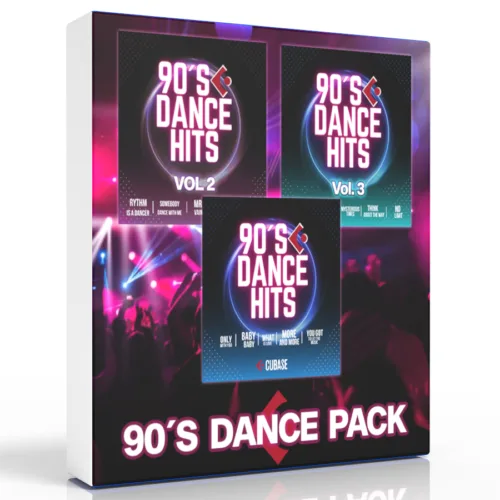ultimate 90s Dance Hits Bundle for Cubase templates box cover