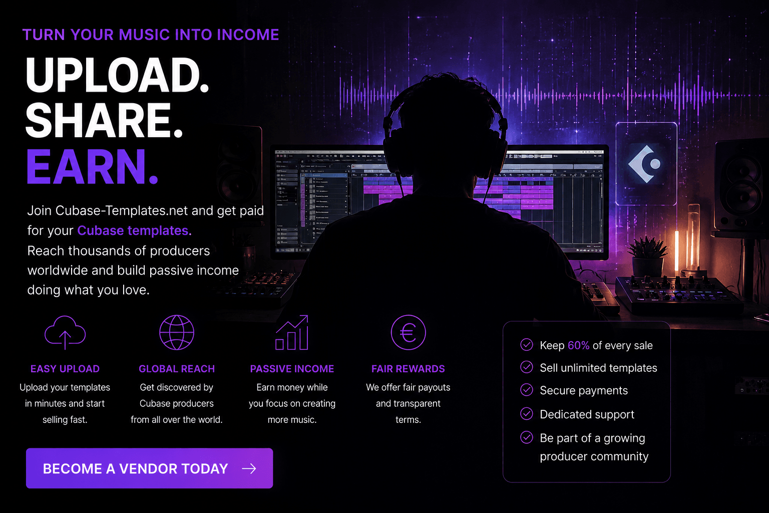 sell cubase templates online